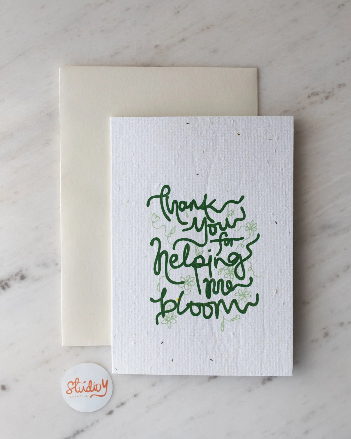Thank you for helping me bloom- Plantable Card