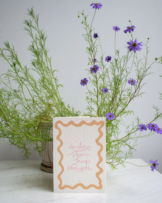 Love, Hugs & Strength - Plantable Card