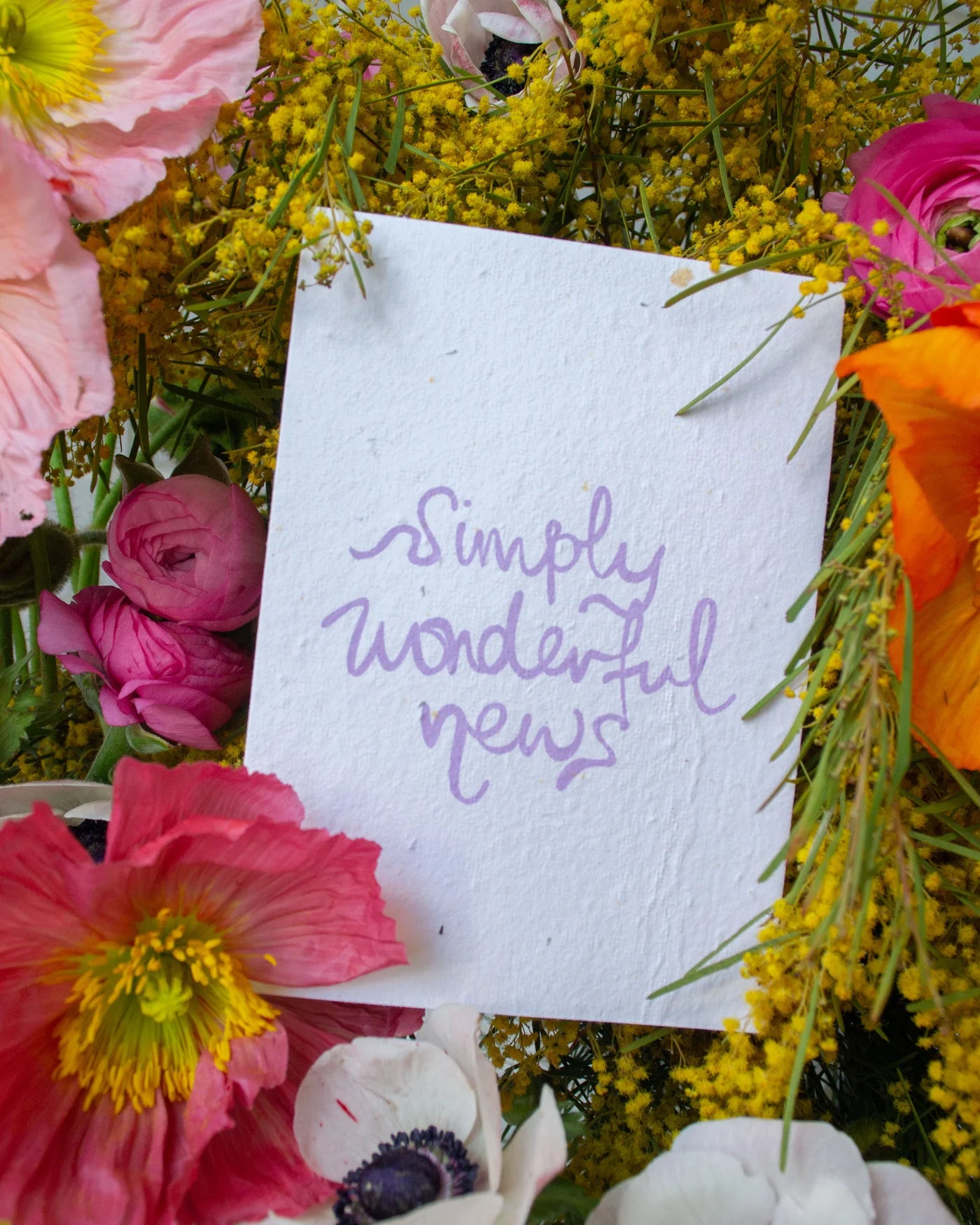 Simply Wonderful News - Plantable Card