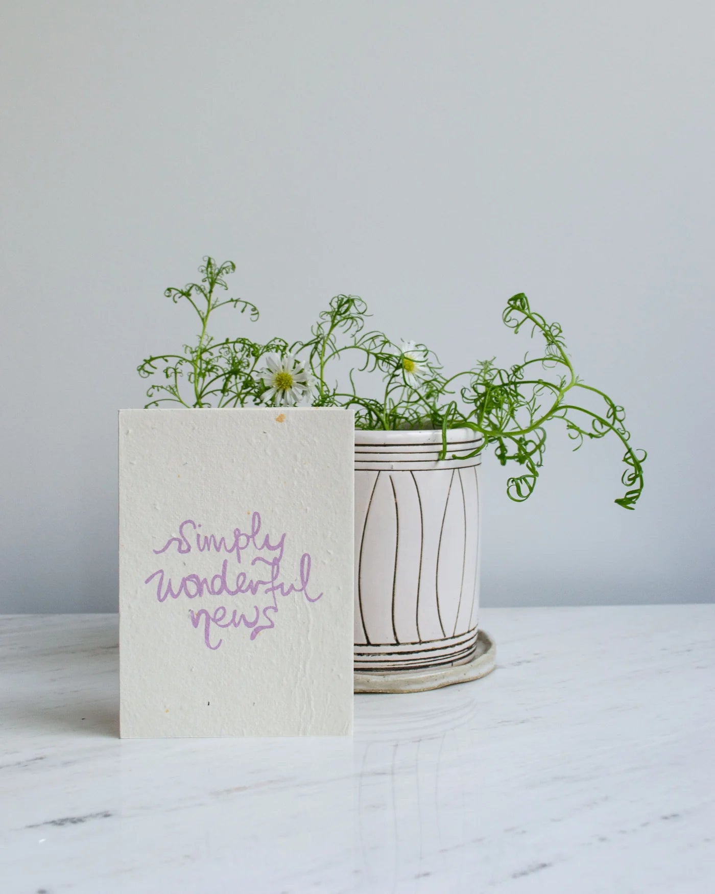 Simply Wonderful News - Plantable Card