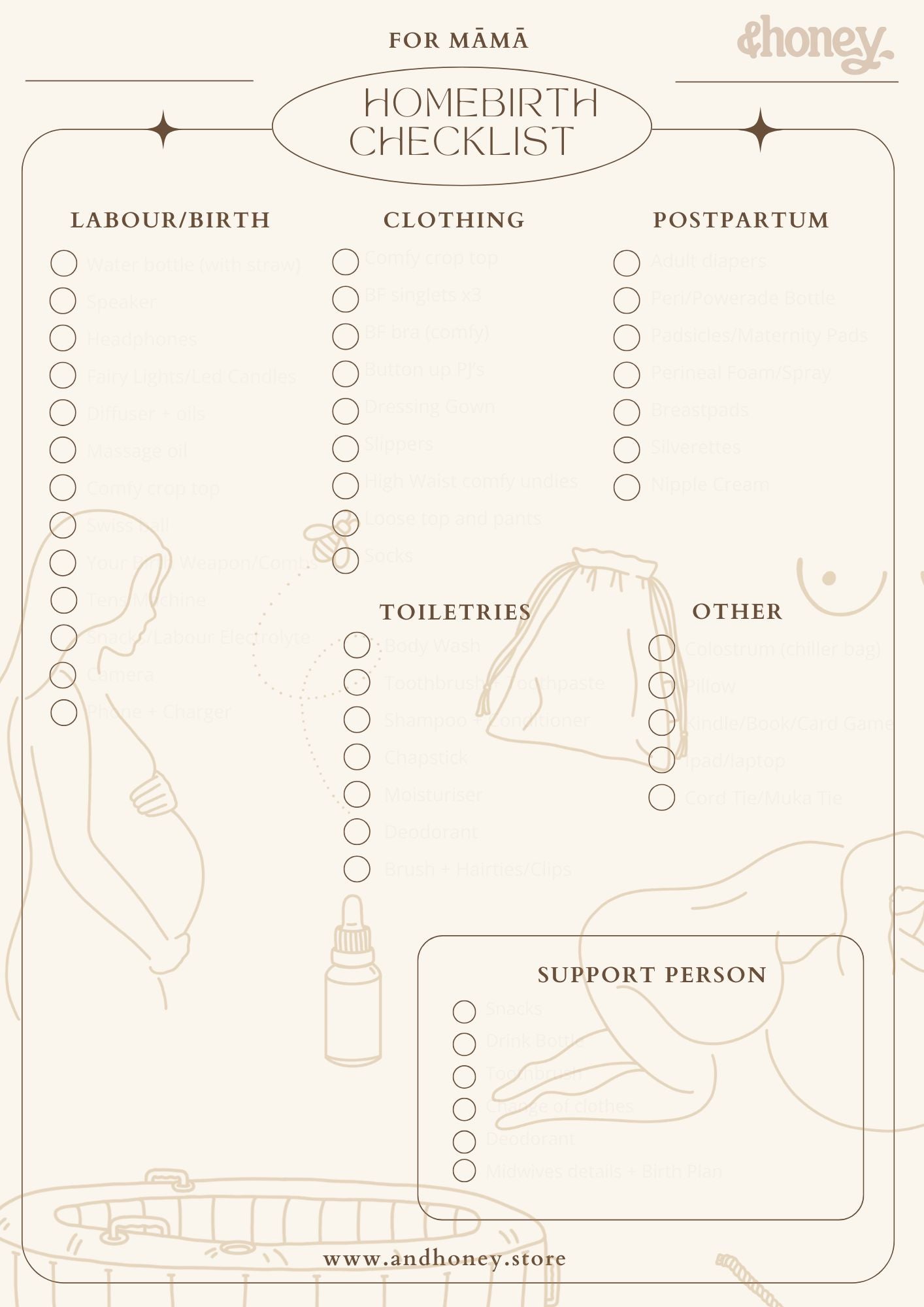 FREE Home Birth Checklist