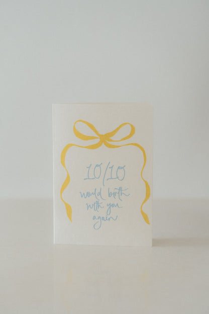 Midwife Thank You Card - 10/10 Would Birth With You Again