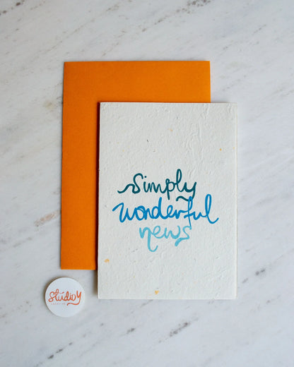 Simply Wonderful News - Plantable Card