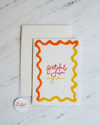 Grateful for you - Plantable Card