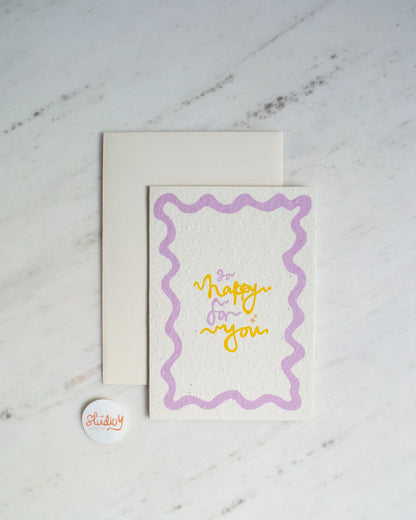 So happy for you- Plantable Card