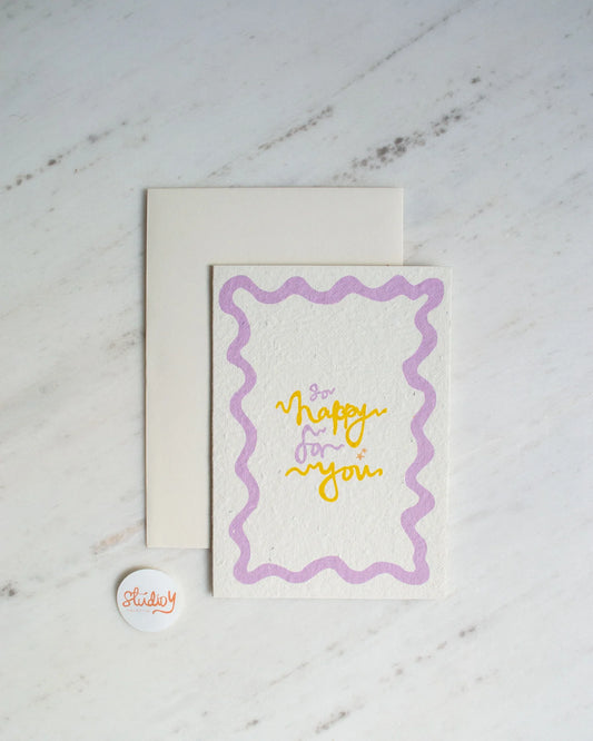So happy for you- Plantable Card